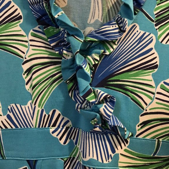 LILLY PULITZER Blayney Ruffle Dress - Let's Get Ginky - Size Large - Picture 4 of 9